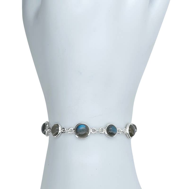 Labradorite Sterling Silver Link Bracelet