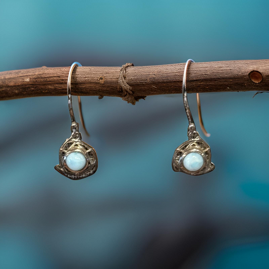 Larimar Dangle Earrings - Sterling Silver