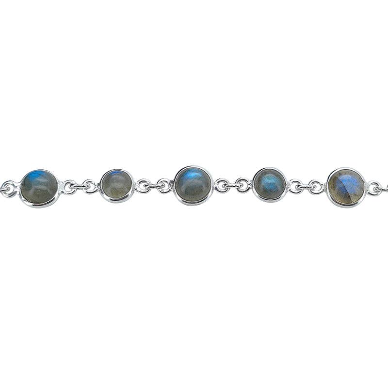 Labradorite Sterling Silver Link Bracelet