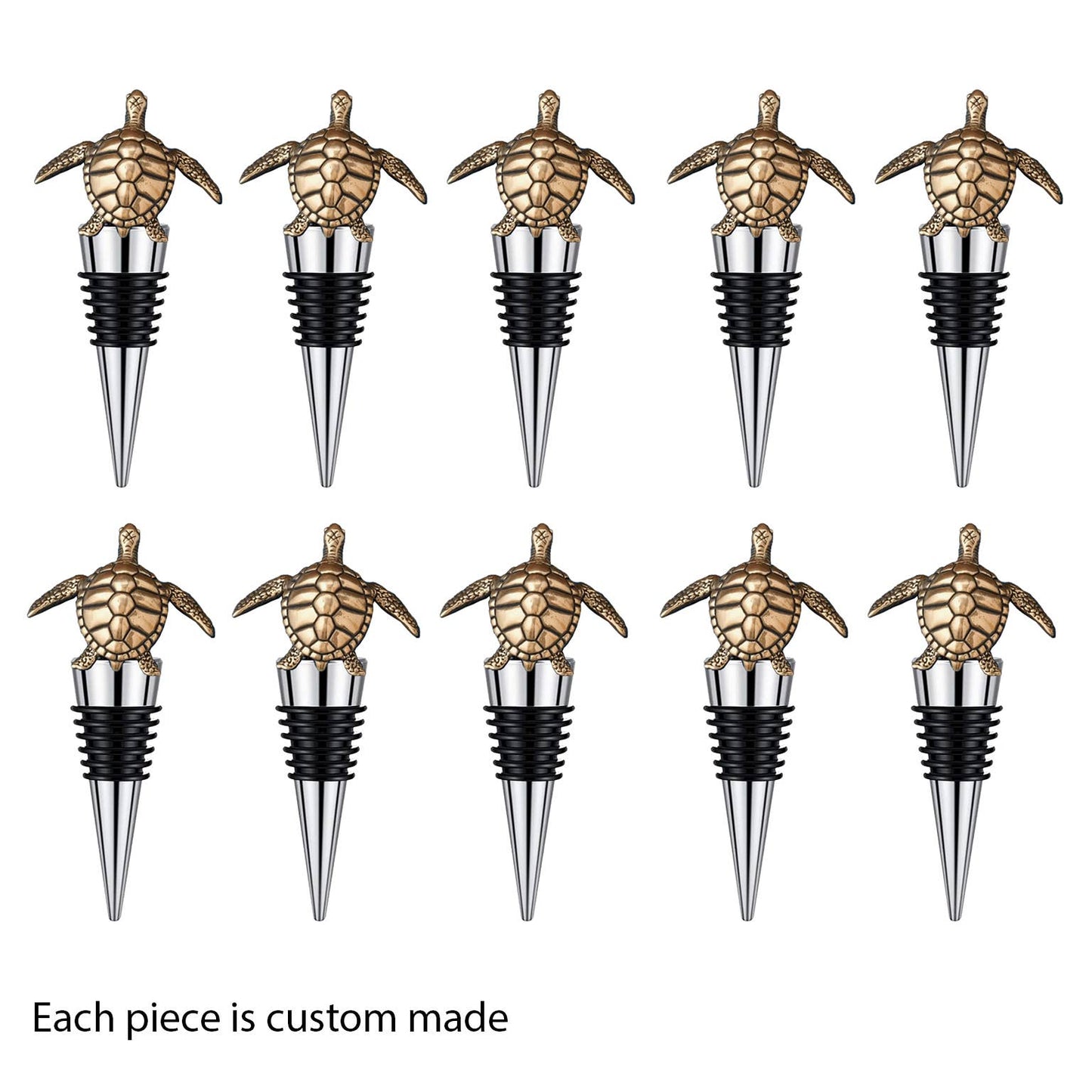 Pure Brass Turtle Wine Stopper