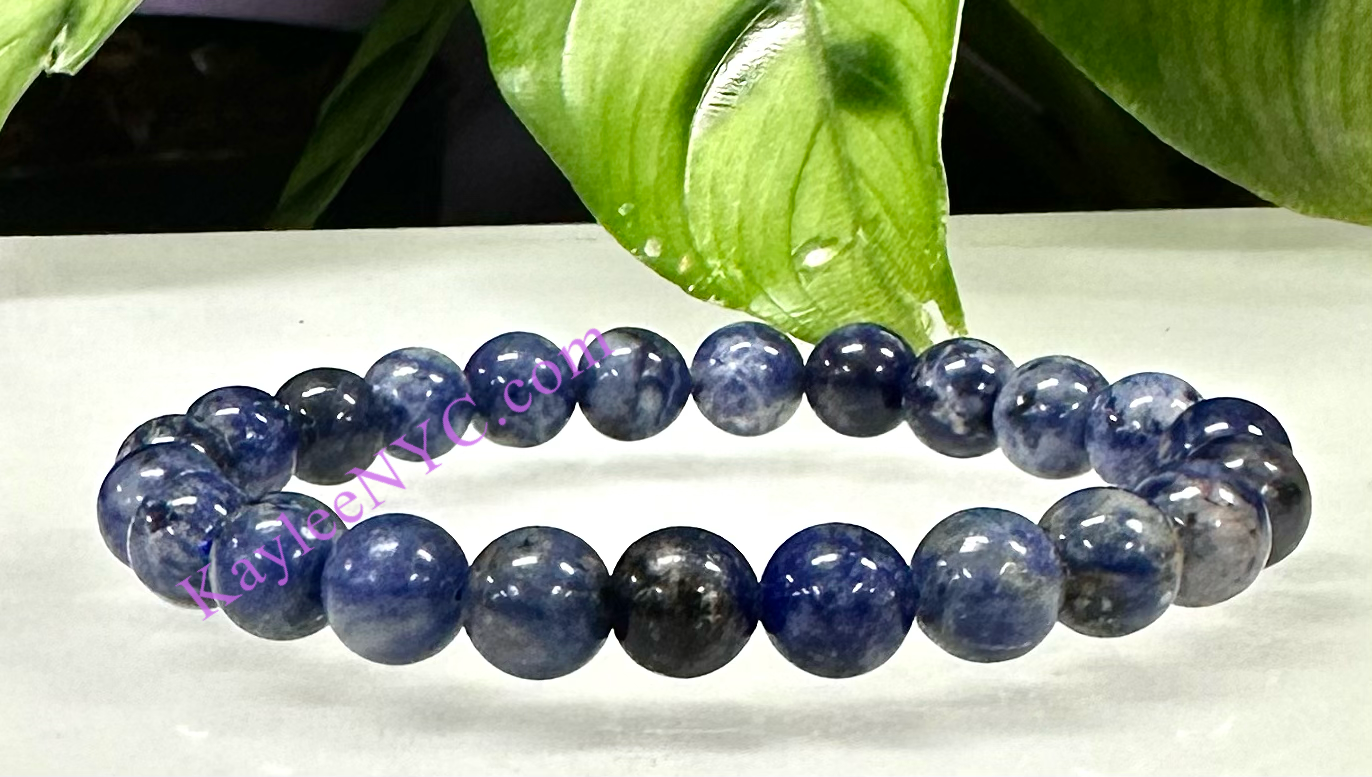 Natural Sodalite 8mm 7.5” stretch bracelet