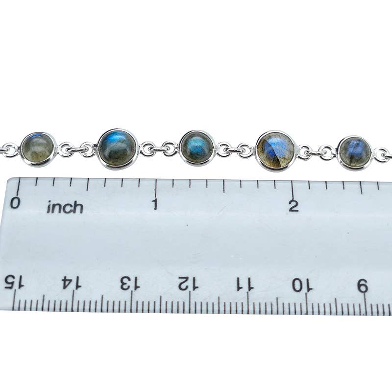 Labradorite Sterling Silver Link Bracelet