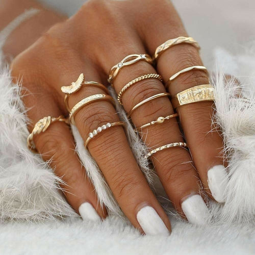 Bohemian Glow – 12-Piece Ring Collectio