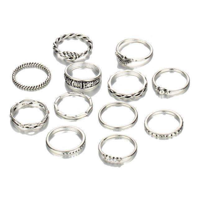 Bohemian Glow – 12-Piece Ring Collectio