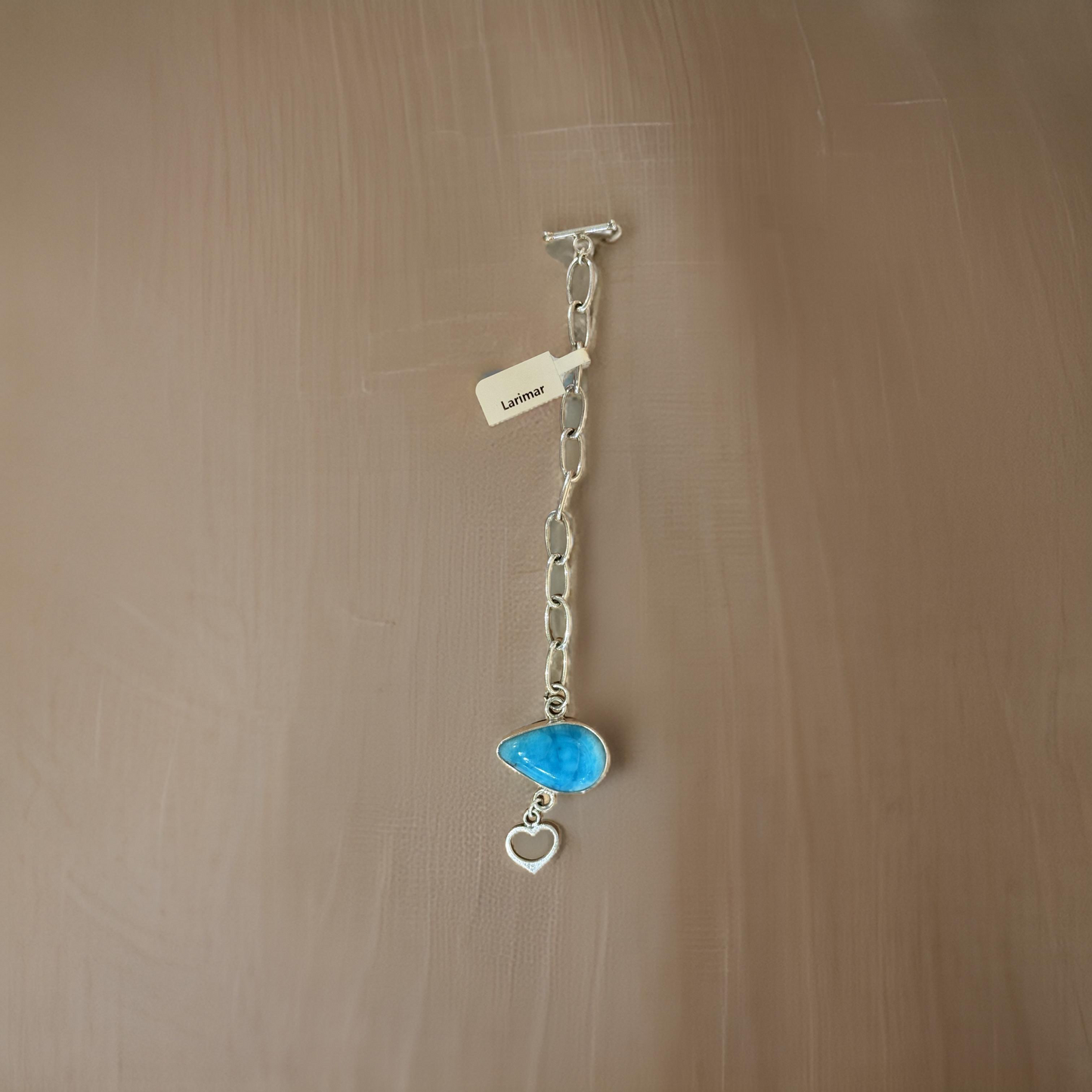 Larimar Sterling Silver Link Bracelet