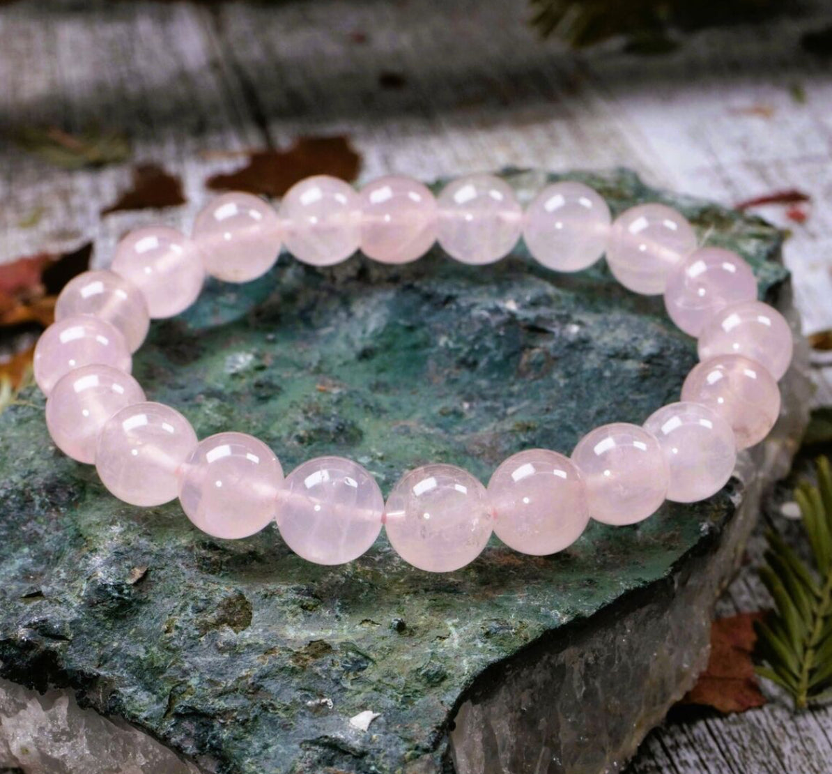 Rose Quartz 8mm 7.5” Crystal Healing