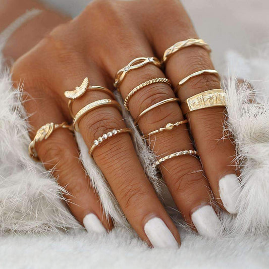 Bohemian Glow – 12-Piece Ring Collectio