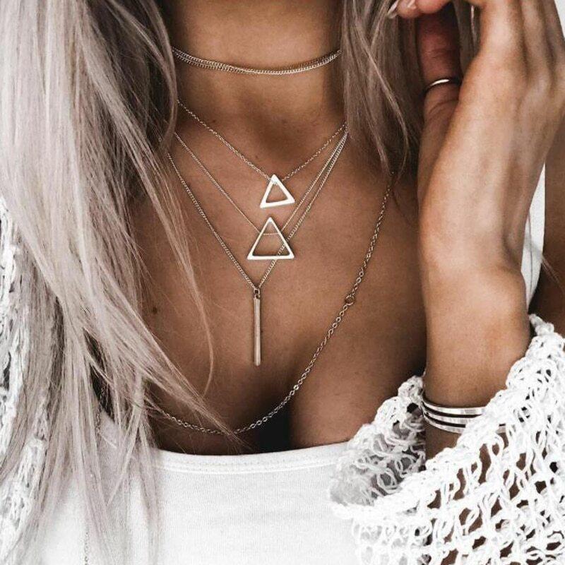 Urban Lines – Minimalist Triangle Necklace
